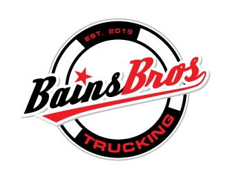 BAINS BROTHERS TRUCKING / BAINS BROS TRUCKING logo design by REDCROW