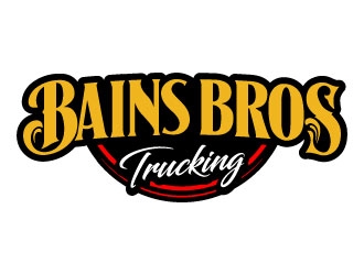 BAINS BROTHERS TRUCKING / BAINS BROS TRUCKING logo design by daywalker