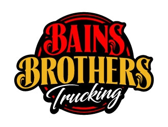 BAINS BROTHERS TRUCKING / BAINS BROS TRUCKING logo design by daywalker