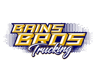 BAINS BROTHERS TRUCKING / BAINS BROS TRUCKING logo design by DreamLogoDesign