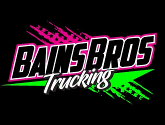 BAINS BROTHERS TRUCKING / BAINS BROS TRUCKING logo design by jaize