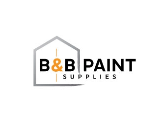 B & B Paint Supplies  logo design by REDCROW