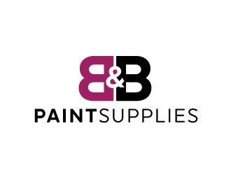 B & B Paint Supplies  logo design by REDCROW