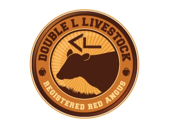 Double L Livestock logo design by Suvendu