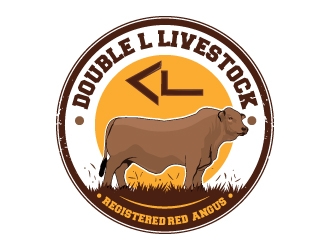 Double L Livestock logo design by Suvendu