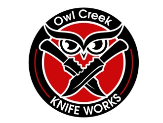 Owl Creek Knife Works logo design by LogoInvent