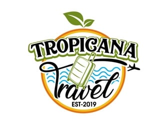tropicana travel logo design by DreamLogoDesign