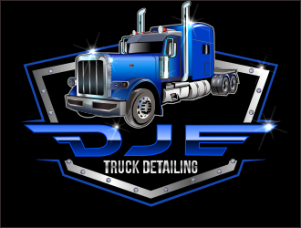 DJE Truck Detailing logo design by bosbejo