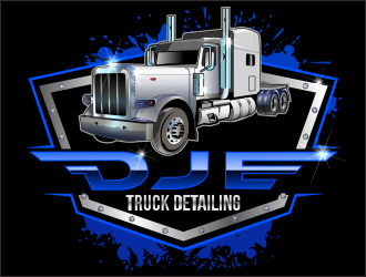 DJE Truck Detailing logo design by bosbejo