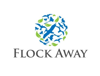 Flock Away  logo design by desynergy