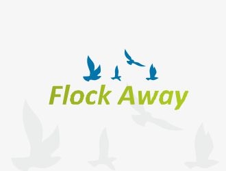 Flock Away  logo design by designpxl