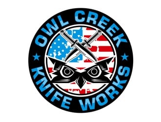 Owl Creek Knife Works logo design by DreamLogoDesign