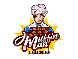 Muffin Man Edibles  logo design by DreamLogoDesign