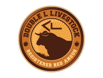 Double L Livestock logo design by Suvendu