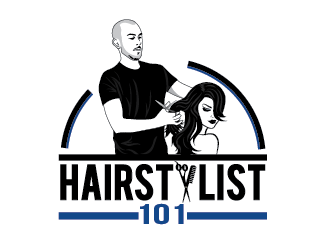 Hairstylist101 logo design by SiliaD