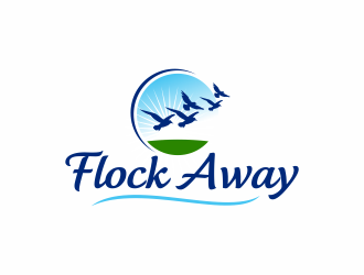Flock Away  logo design by ingepro