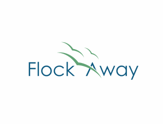 Flock Away  logo design by serprimero