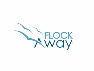 Flock Away  logo design by serprimero
