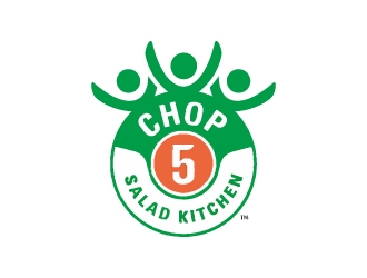CHOP5 Salad Kitchen logo design by Anizonestudio