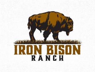 Iron Bison Ranch logo design by AYATA