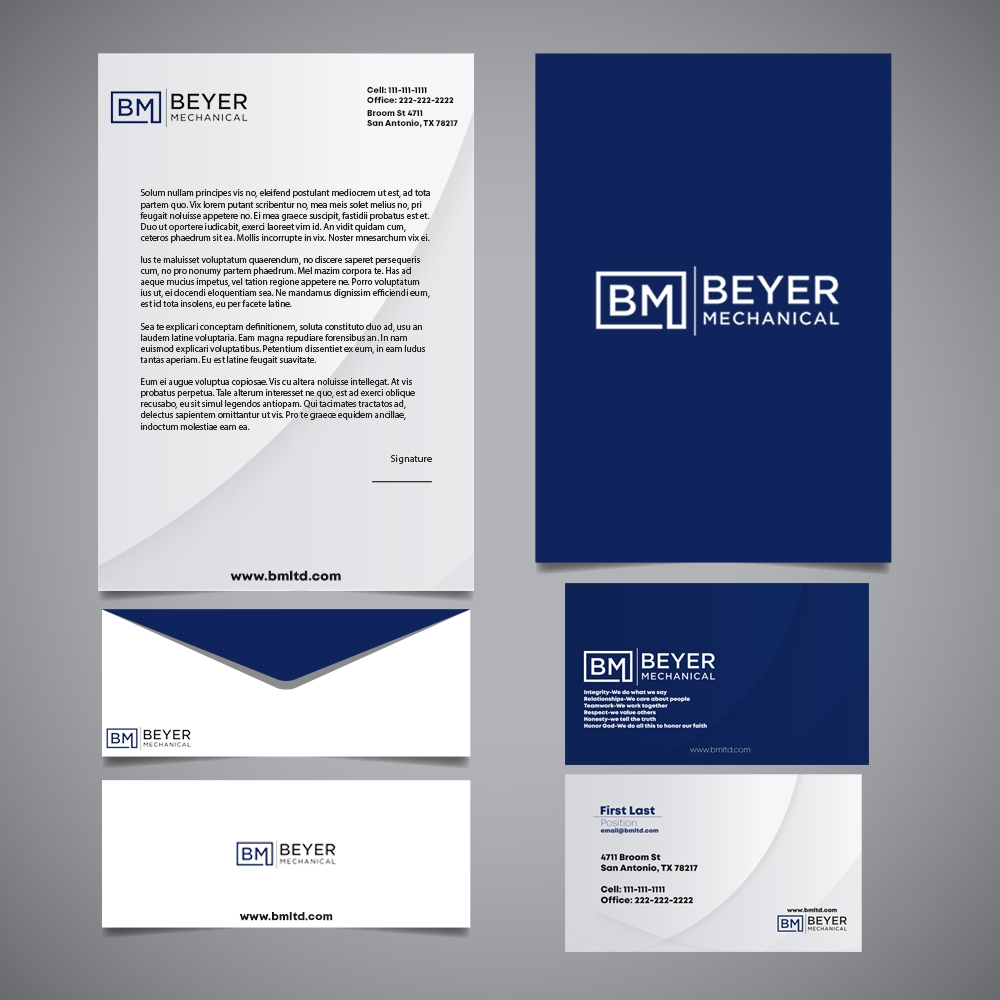 BM  logo design by heba