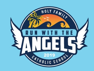 Run with the Angels logo design by REDCROW