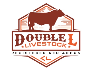 Double L Livestock logo design by MAXR