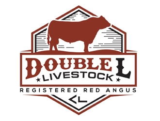 Double L Livestock logo design by MAXR
