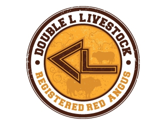 Double L Livestock logo design by Suvendu