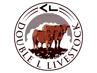 Double L Livestock logo design by Aelius