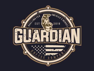 Guardian Coffee Company logo design by REDCROW
