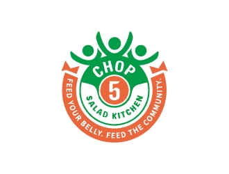 CHOP5 Salad Kitchen logo design by Anizonestudio