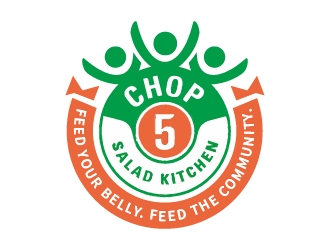 CHOP5 Salad Kitchen logo design by Anizonestudio