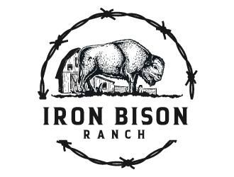 Iron Bison Ranch logo design by emberdezign