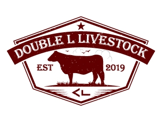 Double L Livestock logo design by Aelius