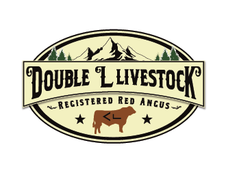 Double L Livestock logo design by ShadowL