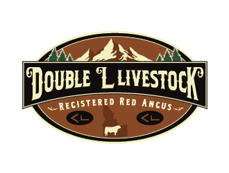 Double L Livestock logo design by ShadowL