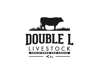 Double L Livestock logo design by pencilhand