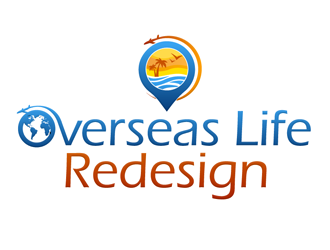 Overseas Life Redesign logo design by megalogos
