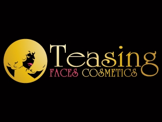 Teasing Faces Cosmetics  logo design by AdnanDesigner