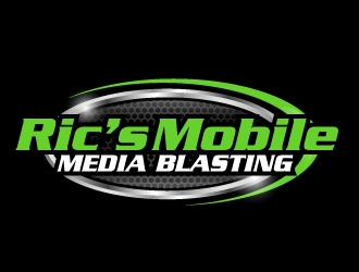 Ric’s Mobile Media Blasting logo design by ElonStark