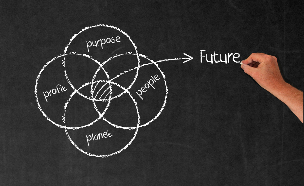 I would like to add a circle that says Purpose and change Sustainability to Future logo design by Rossee