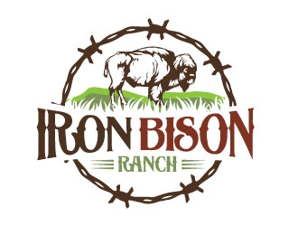 Iron Bison Ranch logo design by REDCROW