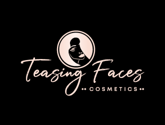 Teasing Faces Cosmetics  logo design by rootreeper