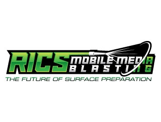 Ric’s Mobile Media Blasting logo design by daywalker