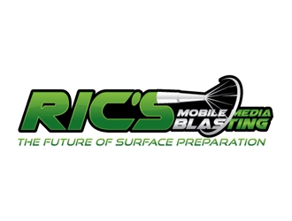 Ric’s Mobile Media Blasting logo design by gogo