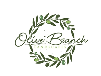 Olive Branch Landscapes logo design by DreamLogoDesign