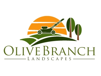 Olive Branch Landscapes logo design by ElonStark
