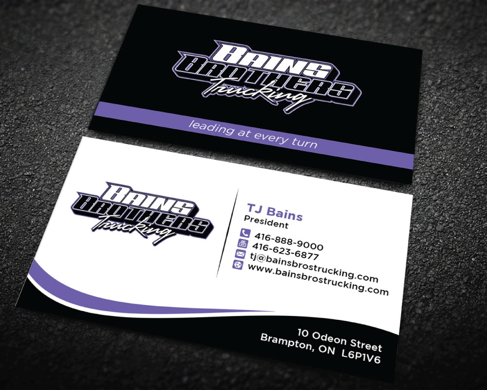 BAINS BROTHERS TRUCKING / BAINS BROS TRUCKING logo design by Boomstudioz