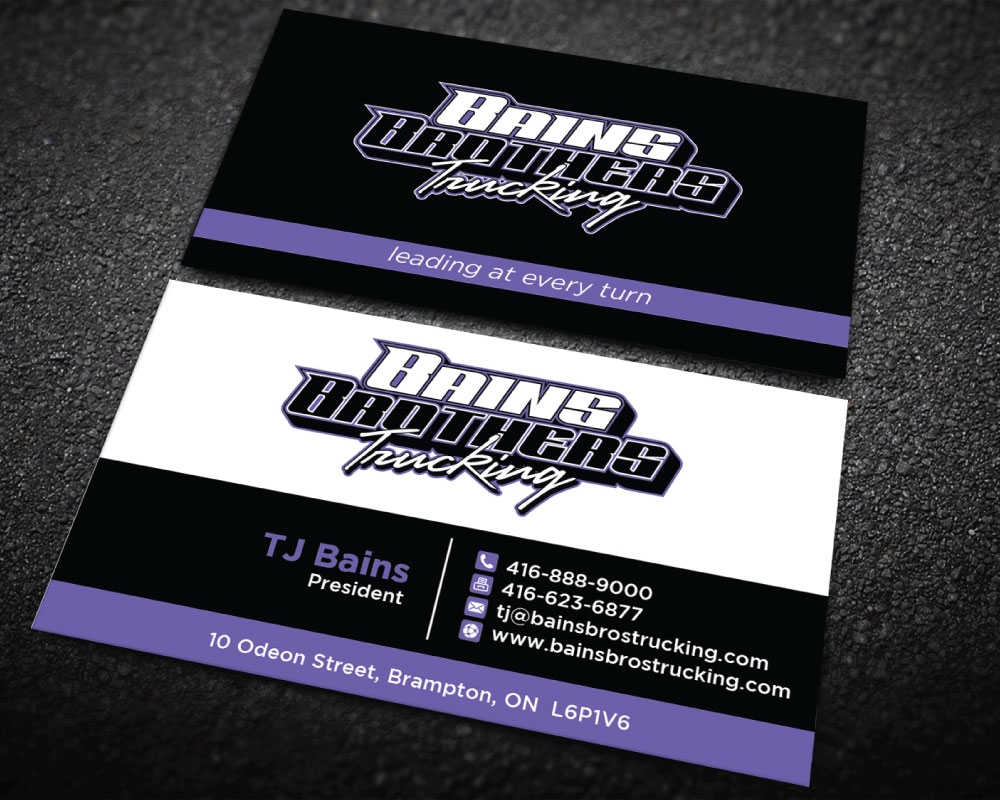 BAINS BROTHERS TRUCKING / BAINS BROS TRUCKING logo design by Boomstudioz
